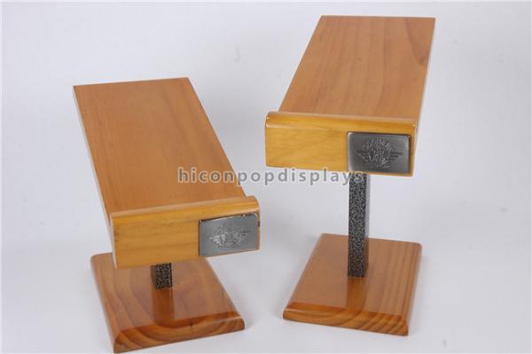 Clothing Shop Table Top Shoe Display Platforms , Commercial Wooden Shoe Display