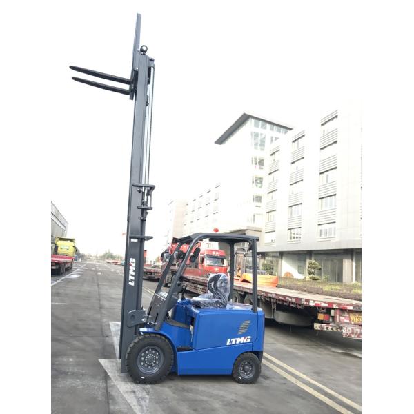4 Wheel 2500kg Electric Forklift Truck , Battery Powered Forklift Truck