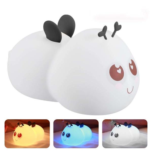 Пчелиный силикон светодиодный ночной фонарь детский детский спальный лампа с таймером для малышей малыши девочки мальчики дети Рождественский подарок для детей