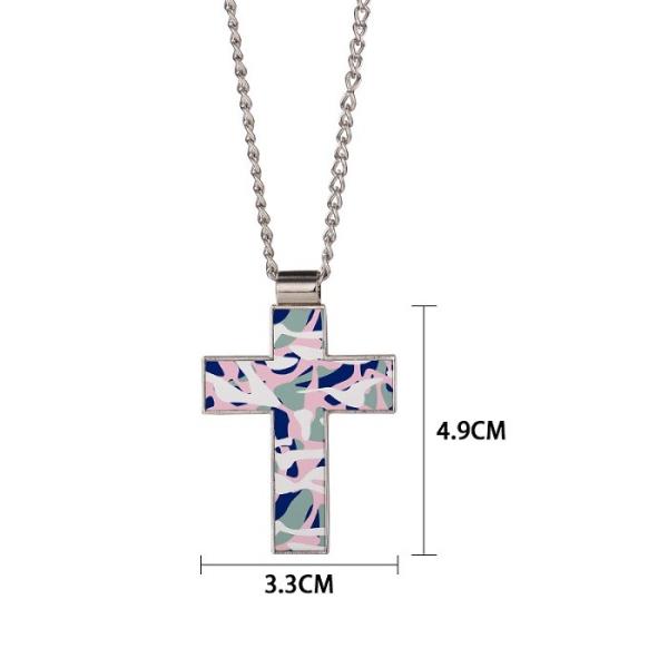 Jewelry Necklace Pendant Custom Sublimation Metal Cross Necklace