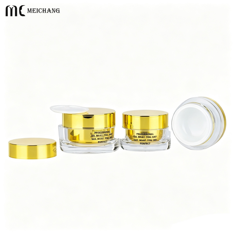 15G,30G 50G Luxury Double-Wall Acrylic Cream Jar for Moisturizers & Eye Creams Custom Logo Cosmetic Packaging(MC-515)