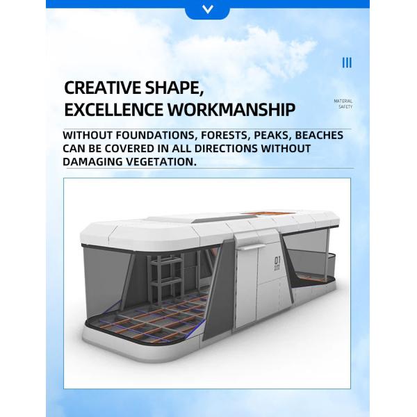 Luxury Mobile Home Aluminum Prefabricated Full House Smart Space Capsule for Villages
