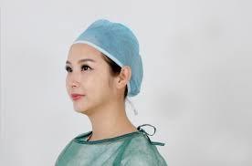Breathable Disposable Surgical Cap Non Woven Dust Proof For Food Industry