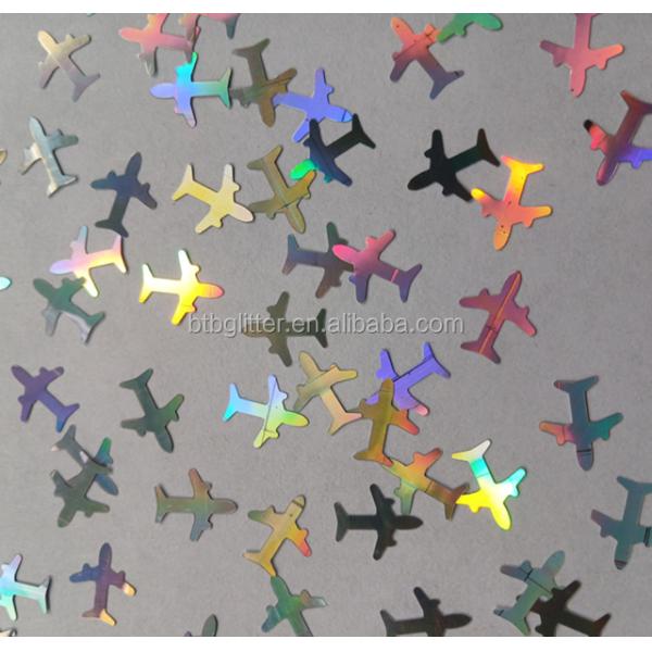 Professional Other Holiday Supplies 2025 Shaped Airplane Glitter Shape Plane with 3D Aircraft Shaped Glitter Airplane
