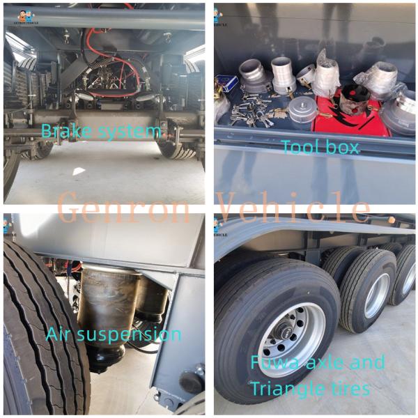 Mali Cote D'Ivoire Burkina Faso 4 Axles 7 Silos Fuel Tanker Semi Trailer With Air Suspension