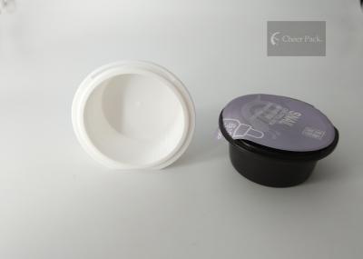 bloco plástico da receita da cápsula 23ml para a embalagem do molho, cor branca/preto