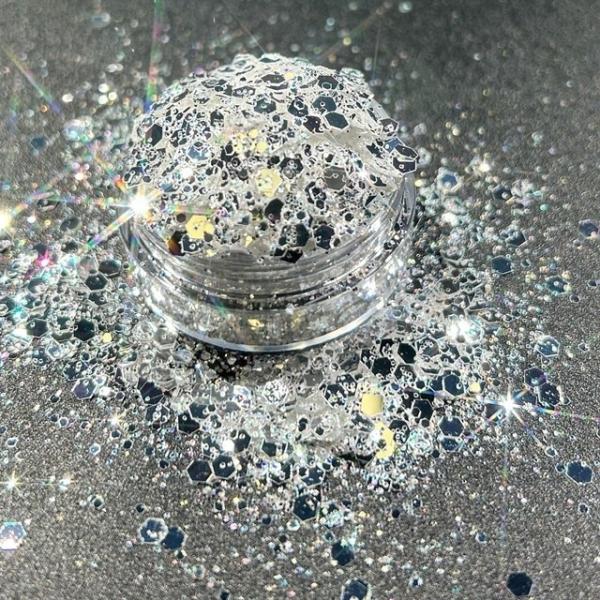 DIY size Diamond Dust Glitter Silver Glitter Powder Highlight Party Makeup A Game-Changer for Nail Beauty