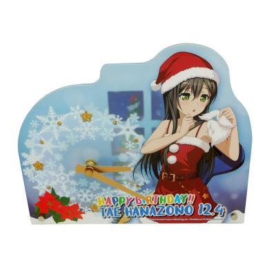 Multifunction Anime Alarm Clock 15cm Acrylic Desk Clock Plastic Directly Decorative