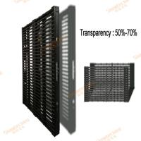 exposição de diodo emissor de luz 100W/Sqm de vidro transparente Mesh Wall Advertising Curtain Screen