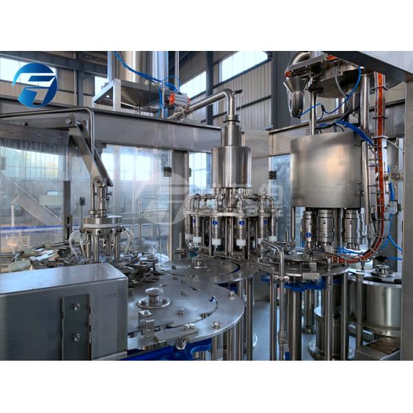 Soft Drink Can Filling And Sealing Machine , Juice Filling Line 12 Heads