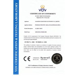 KINGTONE ELECTRONICS CO.,LTD Certifications