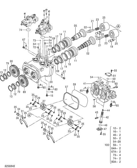 EX200 Excavator Hitachi Hydraulic Pump 9262319 9262320 HPV 102 hydraulic pump