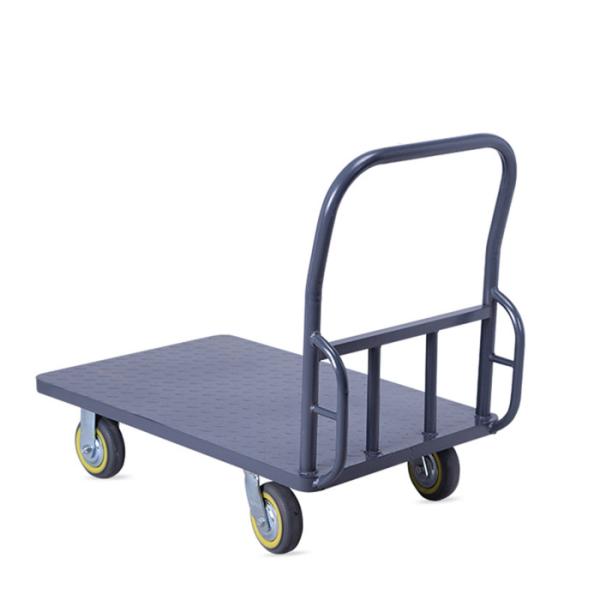 600MM Q235 Steel Logistic Trolley 250kgs Heavy Duty Folding Platform Cart Warehouse