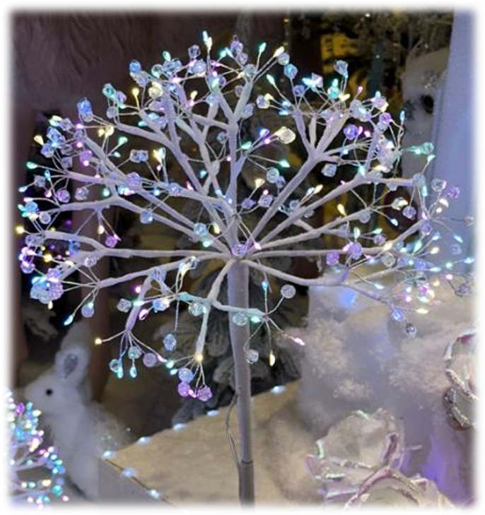 Jeweled Star-Shaped Garden Stake, 18in, ETL Certified, 3V 1A Outdoor Adapter,
