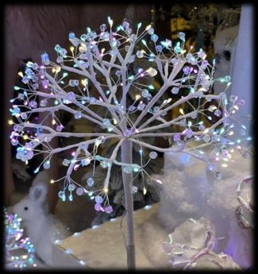 Jeweled Star-Shaped Garden Stake, 18in, ETL Certified, 3V 1A Outdoor Adapter,