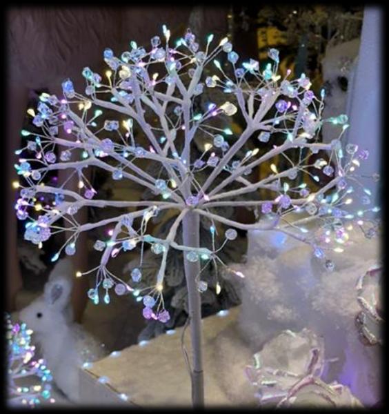 Jeweled Star-Shaped Garden Stake, 18in, ETL Certified, 3V 1A Outdoor Adapter, Colorful Light, Eco-Friendly & Energy-Saving, Indoor & Outdoor Use for Street/Commercial/Party Decor, MOQ 500 Pcs