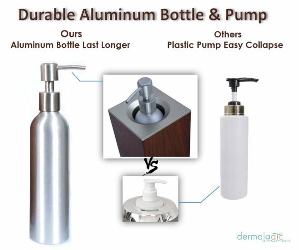 Refillable 24 410 8.5 Fl Oz Cosmetic Aluminum Bottles 300ml 24mm