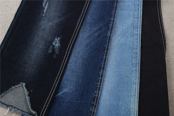 Ткань джинсовой ткани простирания облегченного темно-синего хлопка 10,5 Oz органическая для одежд людей