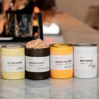 Emballage en tube en carton rond et vide, écologique, en papier glacé alimentaire, avec couvercle métallique scellé