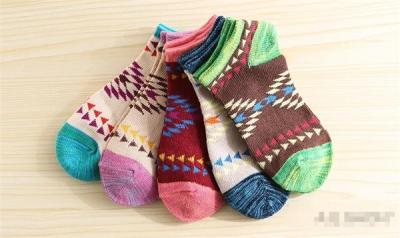 2015 Fashion creative patterned design AZO-free cotton ankle socks for christmas promotion