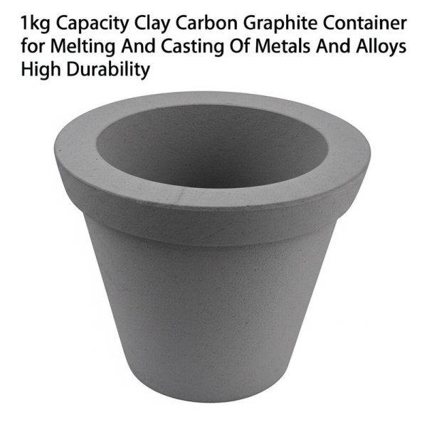 1kg Capacity Clay Carbon Graphite Container for Melting And Casting Of Metals And Alloys High Durability