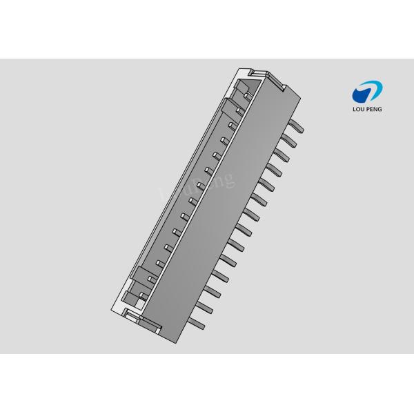 PCB Mount Header, Right Angle, Wire-to-Board, 14 Position, 2.0mm Pitch, Tin, Natural Housing Color, Shrouded / Solid,SMT