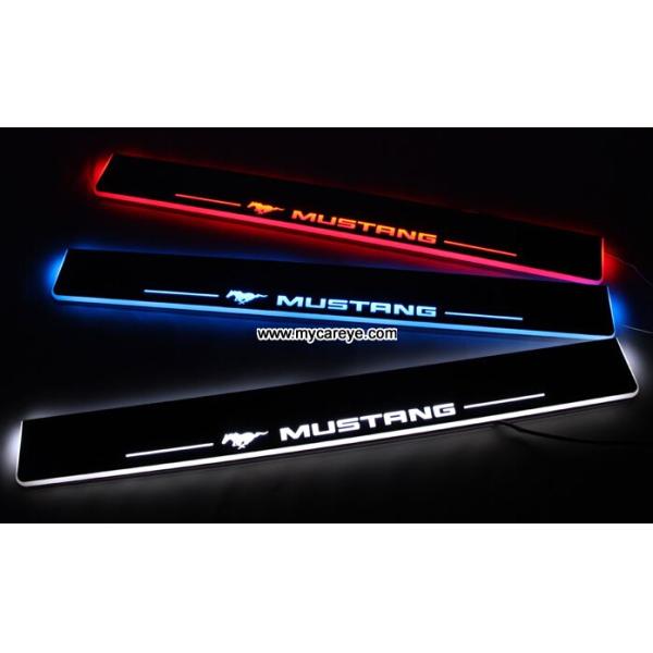 Ford Mustang car moving door floor lights LED door scuff plate light