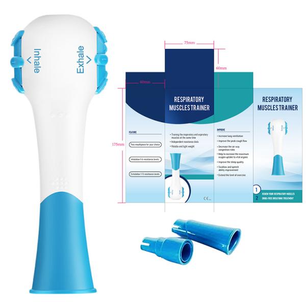Niveau de résistance réglable Respirateur musculaire, entraîneur de récupération pulmonaire, inhalateur d'exercice