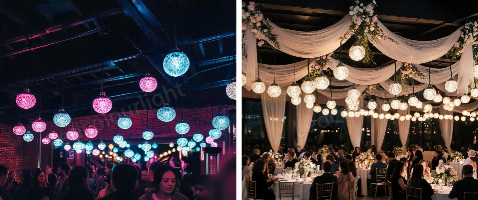 DMX Control LED Pixel RGB Crystal LED Hanging Ball for Wedding Party Decoration