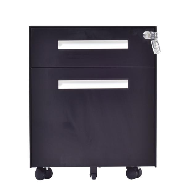 Steel 2 Drawer Mobile Pedestal Anti Dumping Assembly Structure