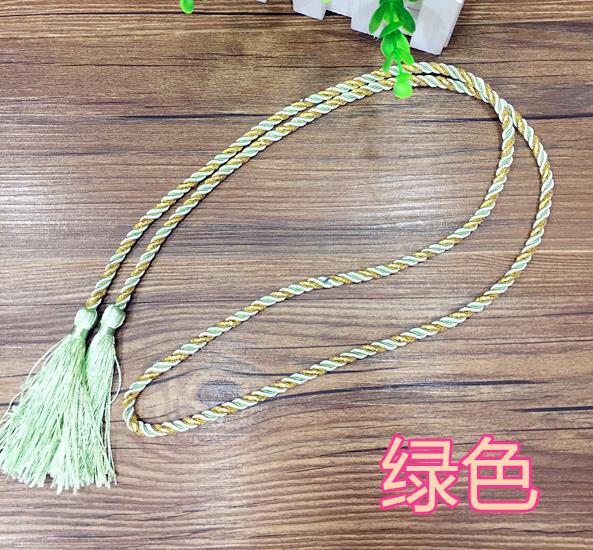 Delicate fluorescent multicolored fringe tassel trimming for graduation cap decoration