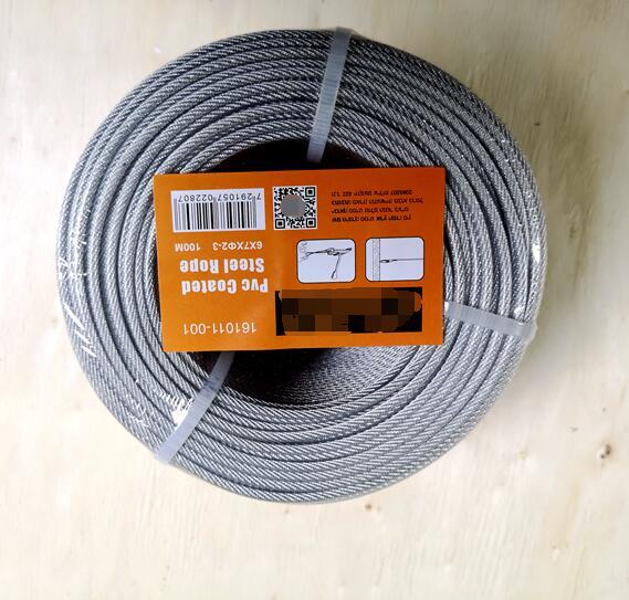 0.05mm Tolérance Galvanisée fil d'acier de corde Vinyle transparent enduit pour le colis Connecte joint