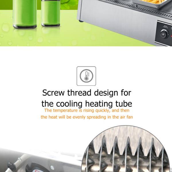 2-Tray Electric Hot Glass Food Warmer Display Showcase Temperature Range 30-85 Degrees