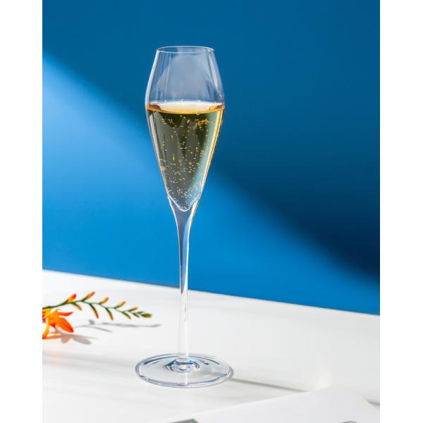 Sparkling Wine Glass Drinking Goblets 8 Ounce Crystal Tulip Champagne Glasses