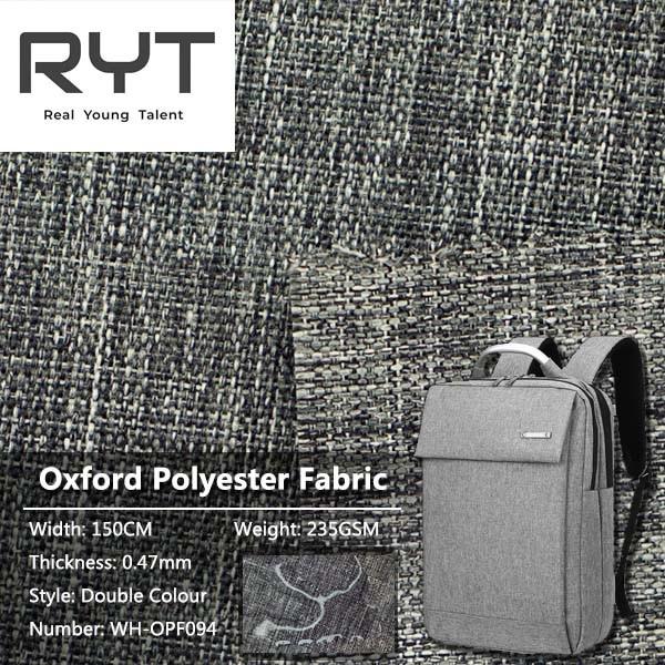Planície 100% 0.47mm poli impermeável da cor do dobro da tela de Oxford do poliéster