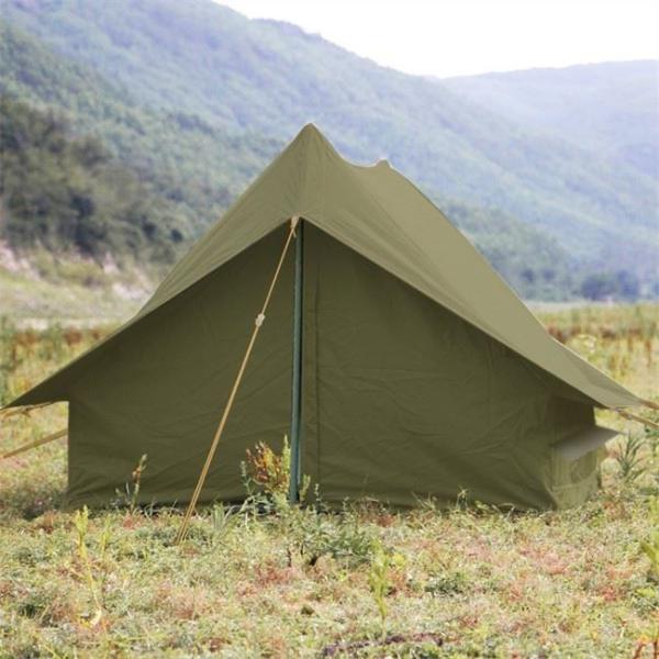 Outdoor Camping Retro Tent, Luxury Glamping Tent Waterproof Canvas Tents for Family Camping Outdoor Hunting Party
