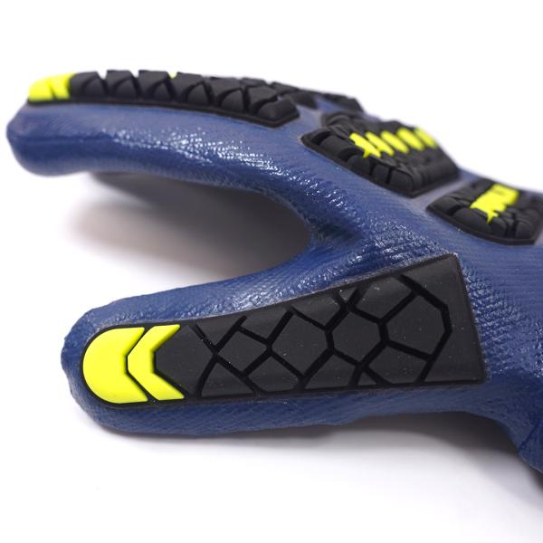 Blue Nitrile Fully Coated Chemical Resistant Impact Protection TPR Gloves Chemical Corrosion
