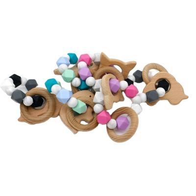 Baby Silica Gel Grip Teether Basic Teething Rattle  0 To 24 Months
