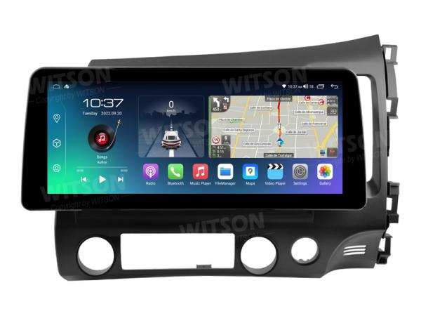 12.3 Smart Ultra Wide Screen For Honda Civic 2005-2012 Car Video Touch QLED Multimedia Stereo