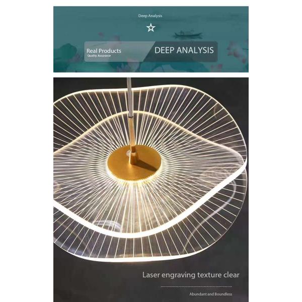 Modern Decorative Interior Acrylic LED Chandelier Nordic Living Room Hotel Double Lotus Decorative Chandelier