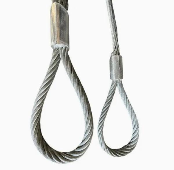Sling de câble en bois à haute capacité, diamètre de 2 à 28 mm, galvanisé