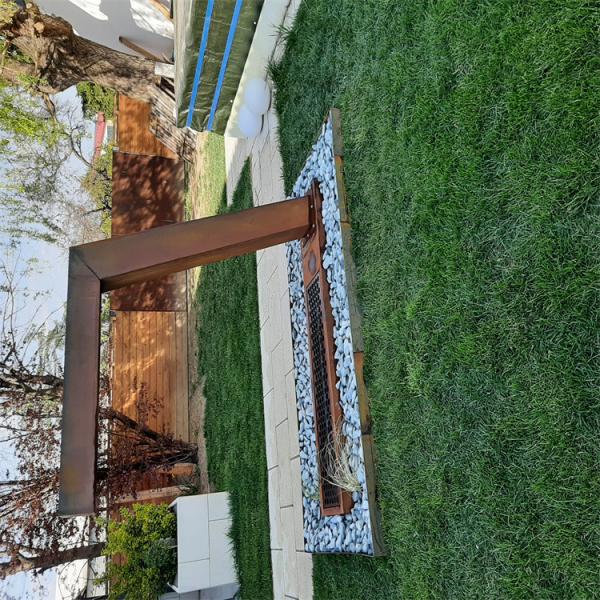 INTERTEK Certified Garden Decoration Corten Steel Water Feature 1200*400*1200mm