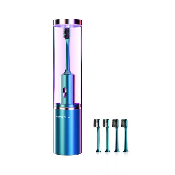 New Design UV 360 Disinfection And Mouthwash 2-In-1 Cup Wireless Charging Adult OEM Sonic Electric Toothbrush