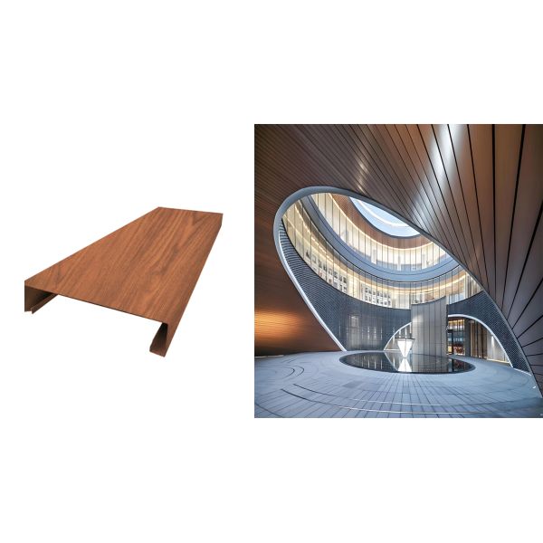 Dia 50 60 75mm aluminum strip ceiling with PVDF coating engineered to resist corrosion and maintain appearance over time