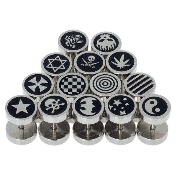 316l Surgical Steel Crystal Gem Assorted Colors Ear Stud Piercing Simple Style Screw-Back Earrings Sexy Girls Jewelry