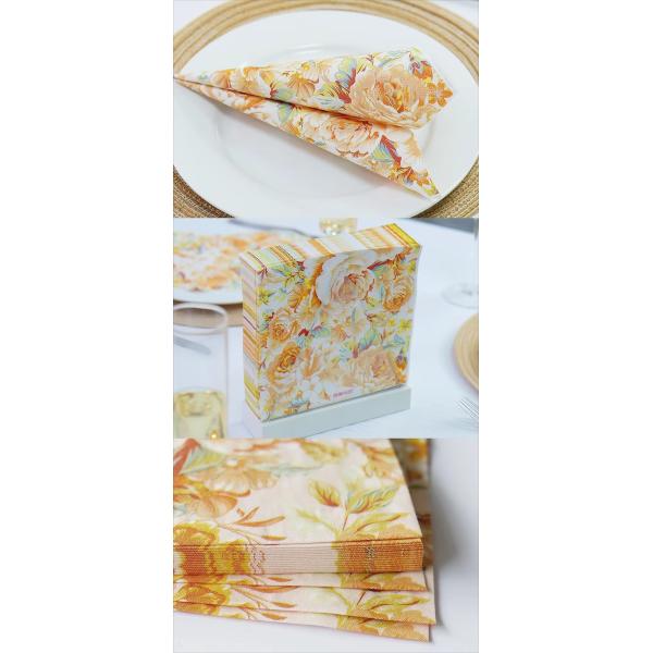 Customized Size 25X25cm Wedding Flower Personalized Printed Paper Napkins Serviettes