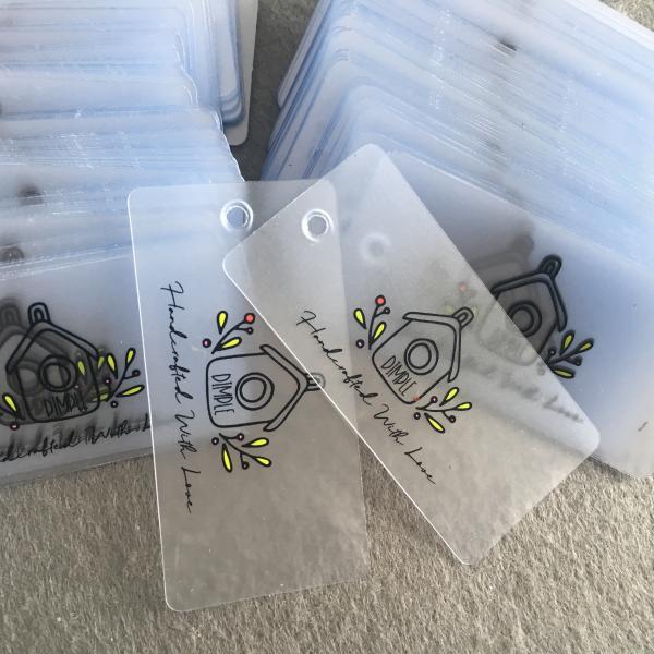 Eco Friendly Custom Plastic Hang Tags For Clothing