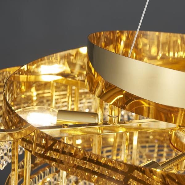 Modern led chandelier living room decoration home decor lights round large dining light(WH-CY-244)
