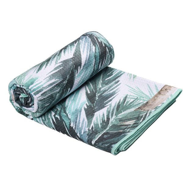 Custom Printed Logo Super Absorbent Quick Drying Microfiber Light Weight Sand Free High Quality Tropical Printed Beach Towel