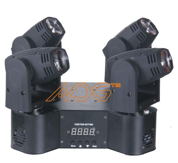 LED Amazing Four Heads Moving Head Light 9 / 13 Channel For Live Performance